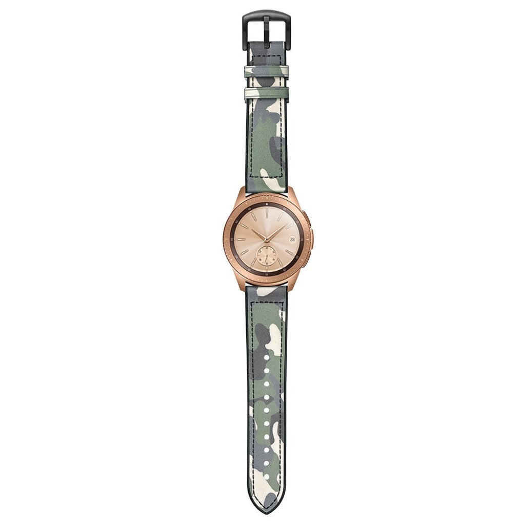 Mega nydelig Samsung Galaxy Watch (42mm) Ægte læder Rem - Grøn#serie_8