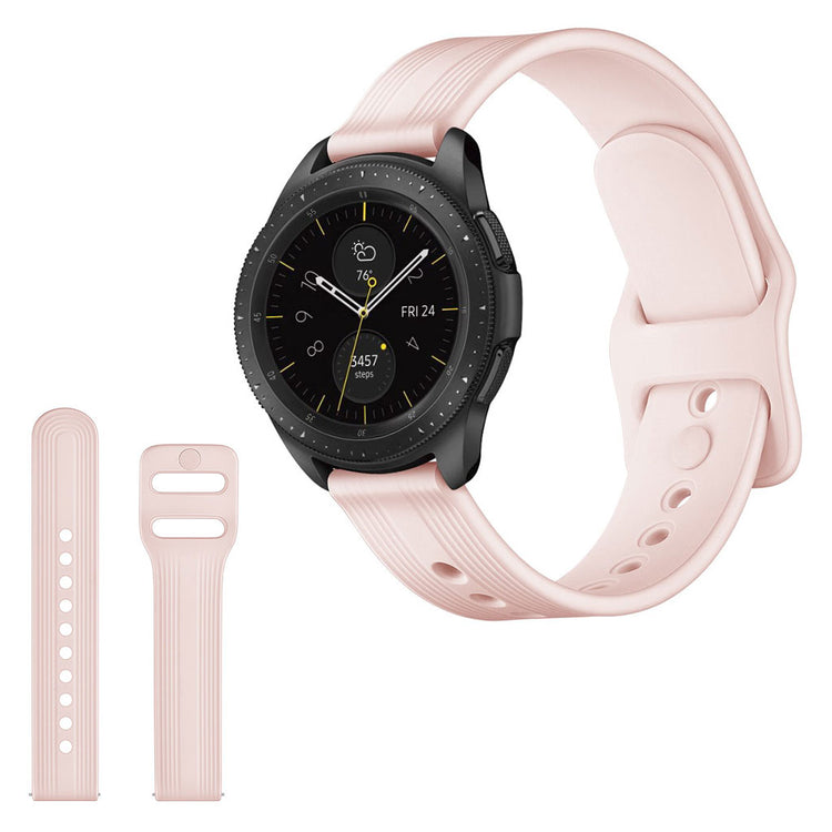 Rigtigt sejt Samsung Galaxy Watch (42mm) Silikone Rem - Pink#serie_3