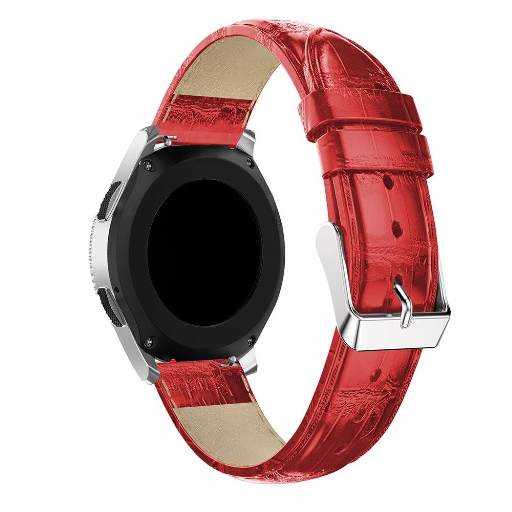 Vildt cool Samsung Galaxy Watch (46mm) Ægte læder Rem - Rød#serie_3
