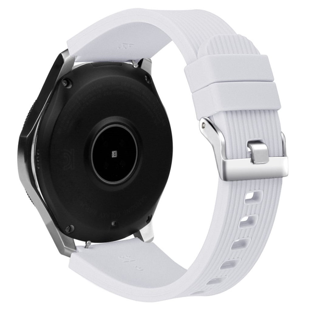 Helt vildt nydelig Samsung Galaxy Watch (46mm) Silikone Rem - Hvid#serie_7