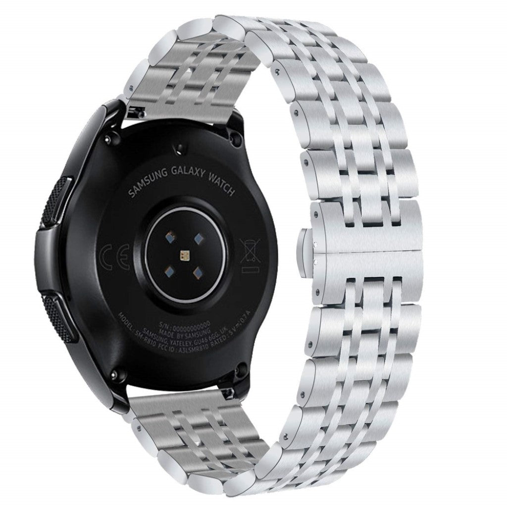 Helt vildt flot Samsung Galaxy Watch (46mm) Metal Rem - Sølv#serie_2