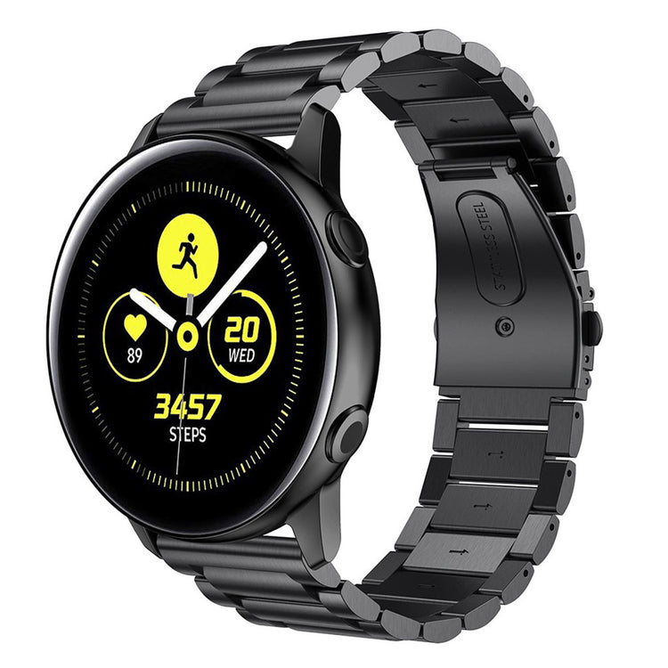 Mega holdbart Samsung Galaxy Watch Active Metal Rem - Sort#serie_1