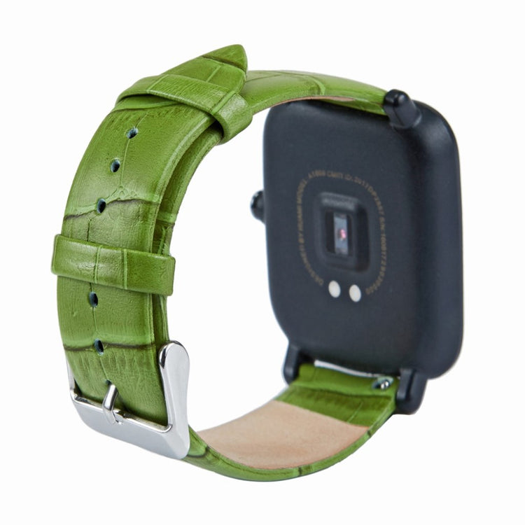 Super fint Samsung Galaxy Watch Active Ægte læder Rem - Grøn#serie_2