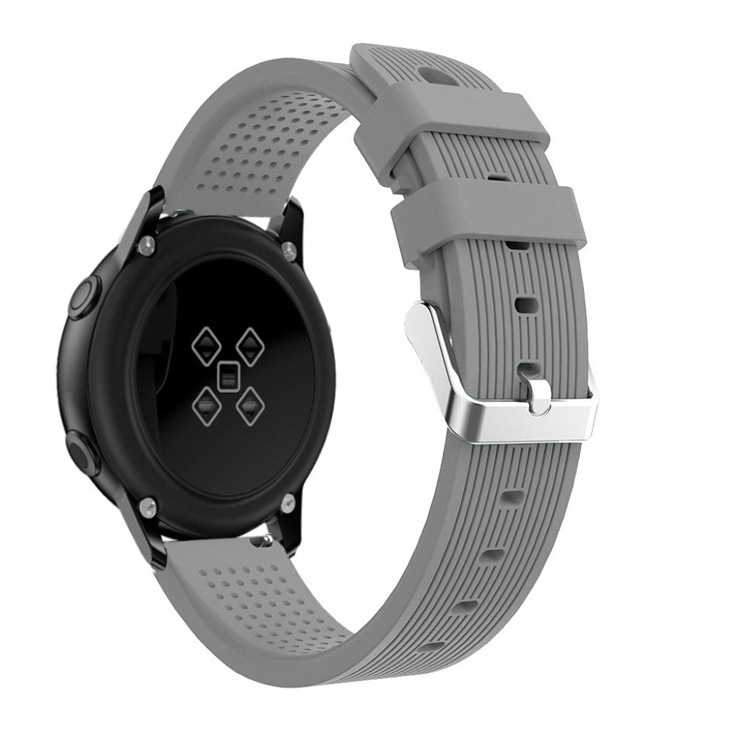 Rigtigt fed Samsung Galaxy Watch Active Silikone Rem - Sølv#serie_5