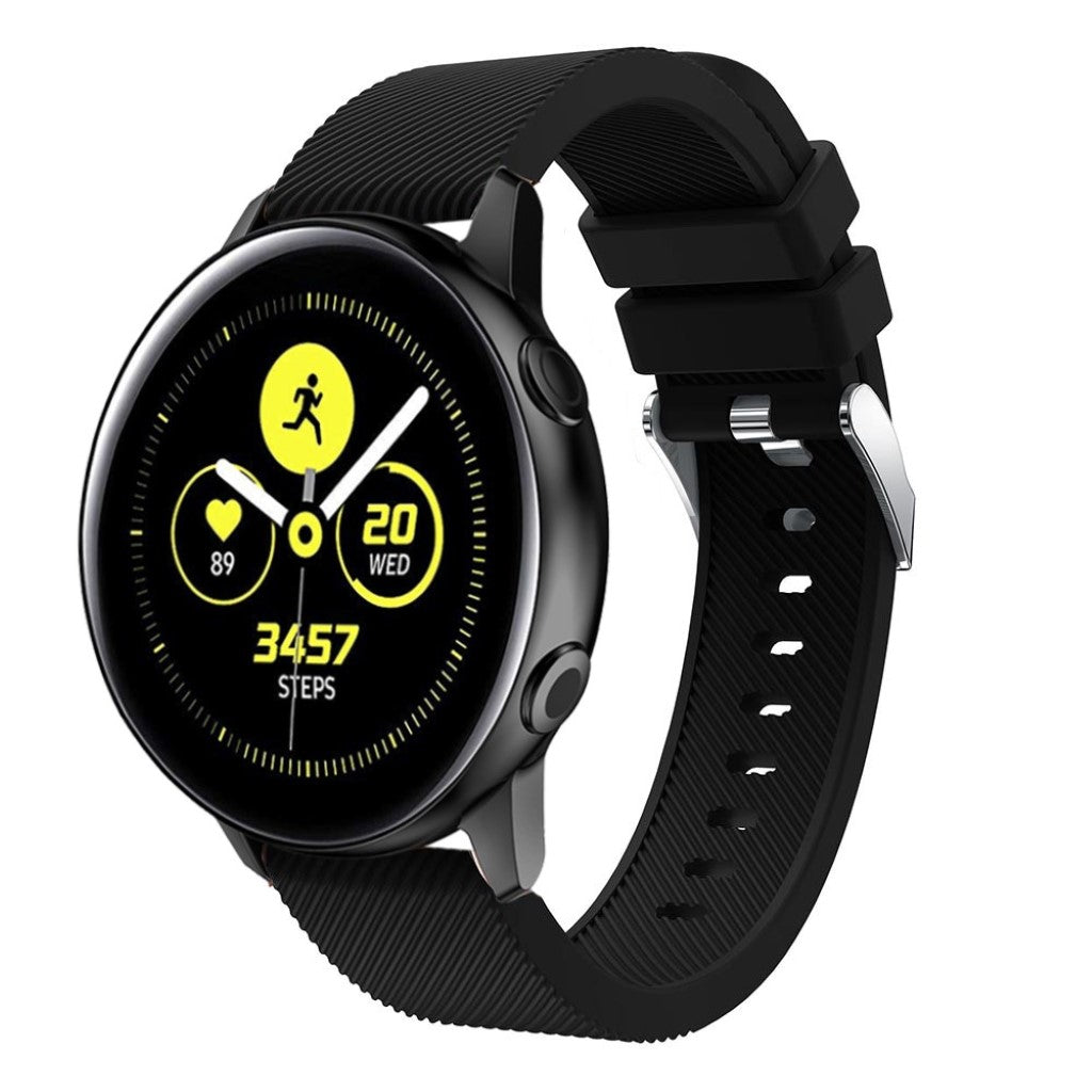 Meget cool Samsung Galaxy Watch Active Silikone Rem - Sort#serie_1