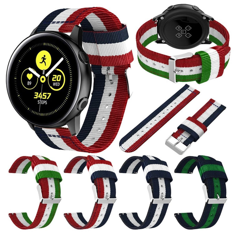 Super fantastisk Samsung Galaxy Watch Active Nylon Rem - Flerfarvet#serie_1