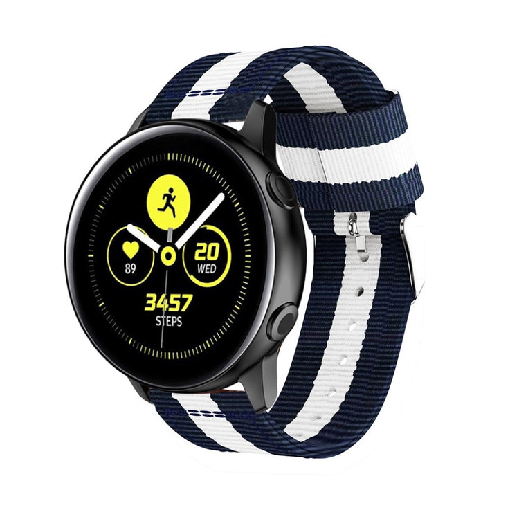 Super fantastisk Samsung Galaxy Watch Active Nylon Rem - Blå#serie_2