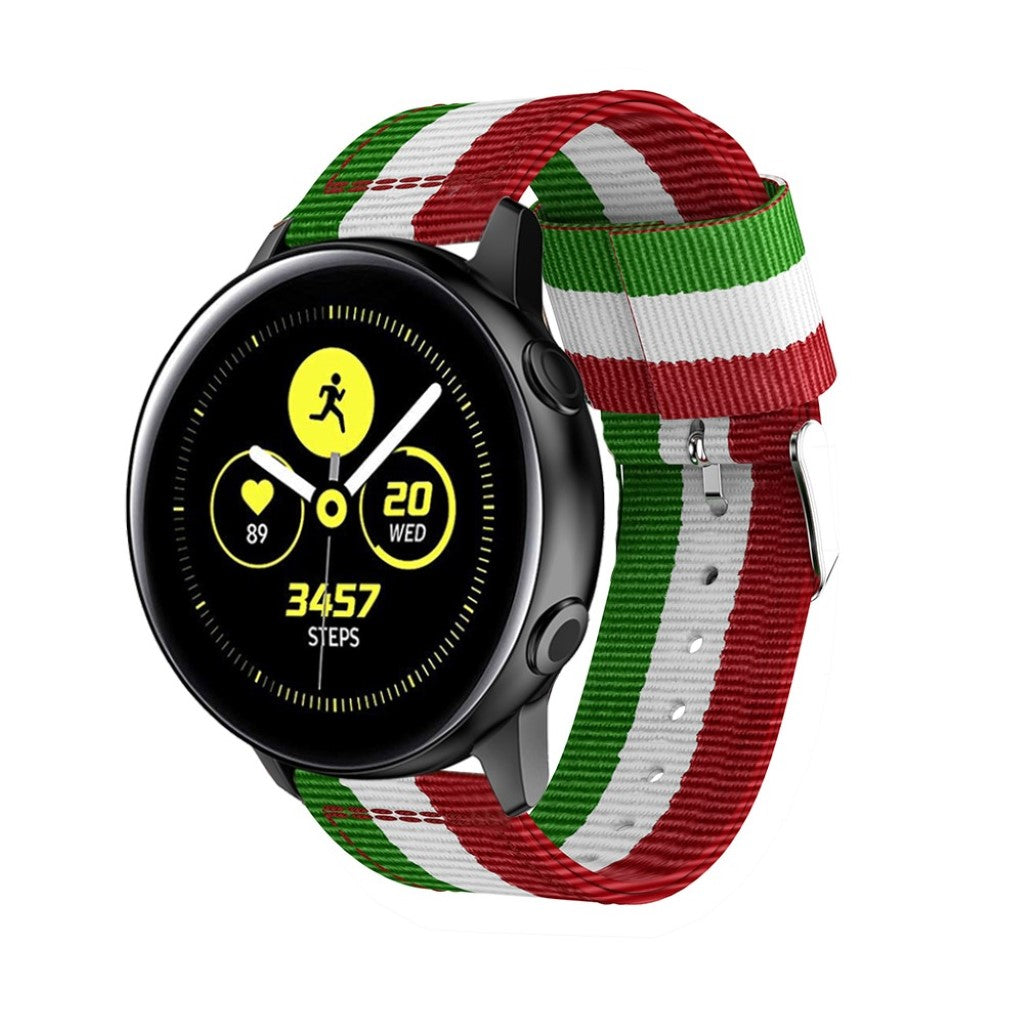 Super fantastisk Samsung Galaxy Watch Active Nylon Rem - Flerfarvet#serie_3