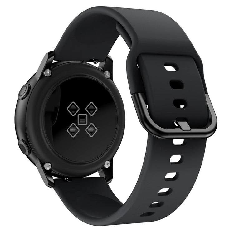 Vildt fed Samsung Galaxy Watch Active Silikone Rem - Sort#serie_1