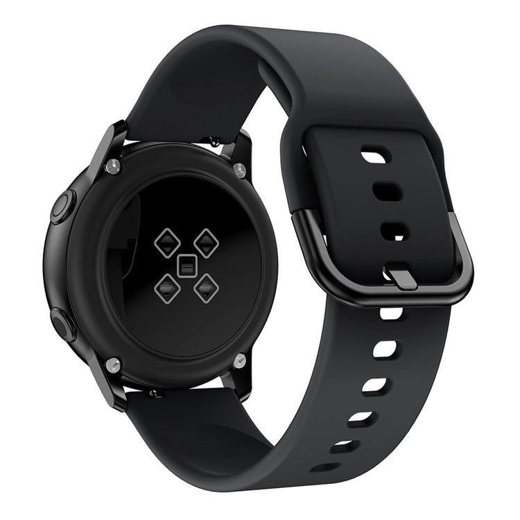 Vildt fed Samsung Galaxy Watch Active Silikone Rem - Sort#serie_1