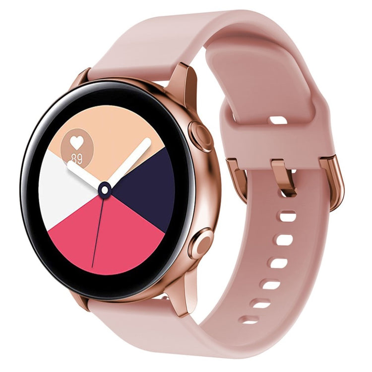 Vildt fed Samsung Galaxy Watch Active Silikone Rem - Pink#serie_4