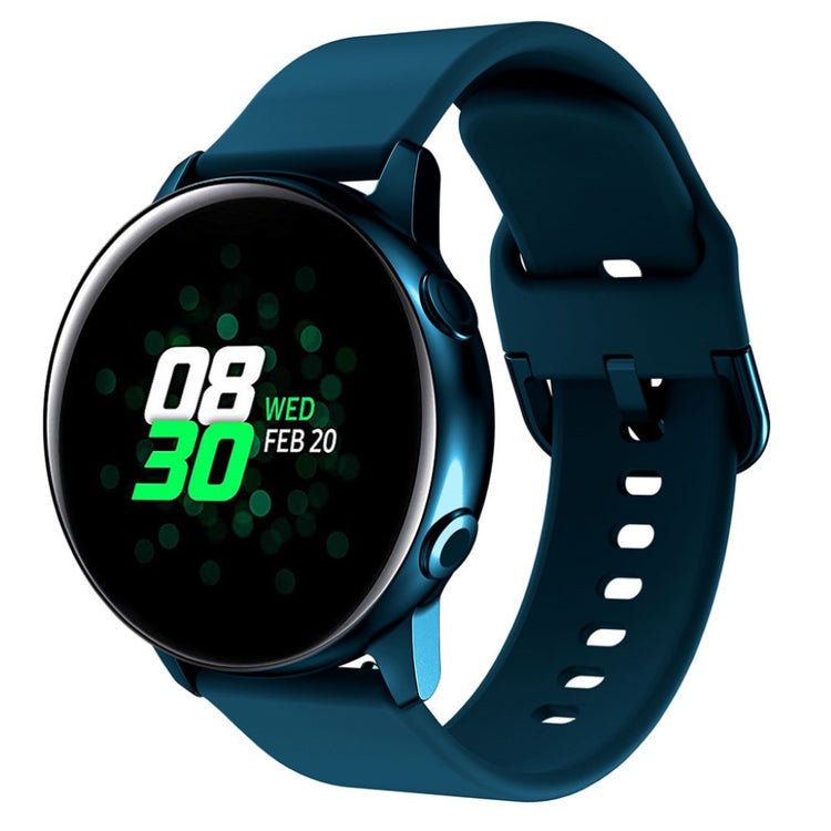 Vildt fed Samsung Galaxy Watch Active Silikone Rem - Blå#serie_7