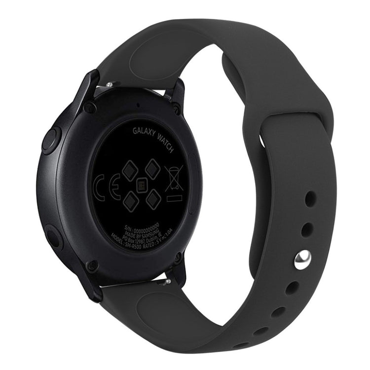 Super slidstærk Samsung Galaxy Watch Active Silikone Rem - Sort#serie_1