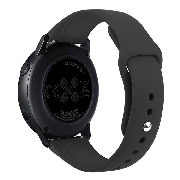 Super slidstærk Samsung Galaxy Watch Active Silikone Rem - Sort#serie_1