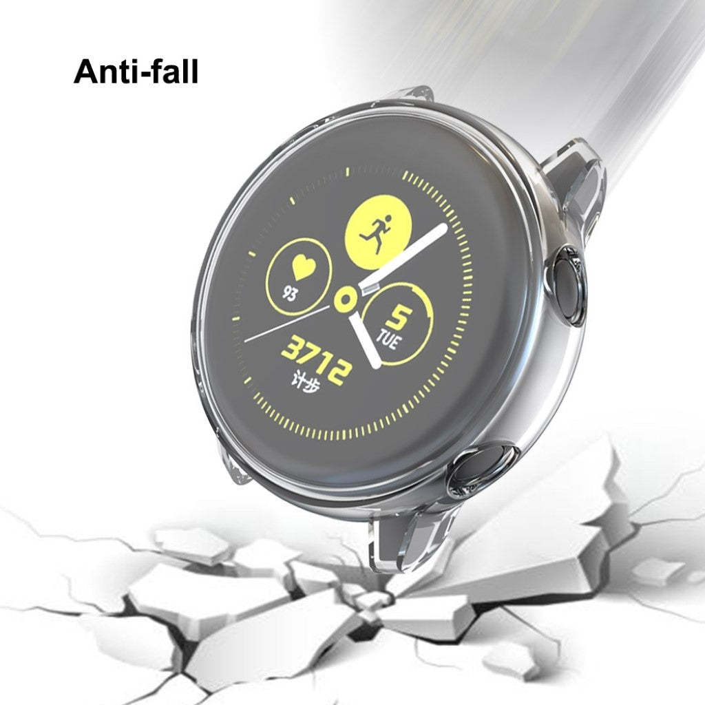 Meget Fint Samsung Galaxy Watch Active Silikone Cover - Gennemsigtig#serie_025