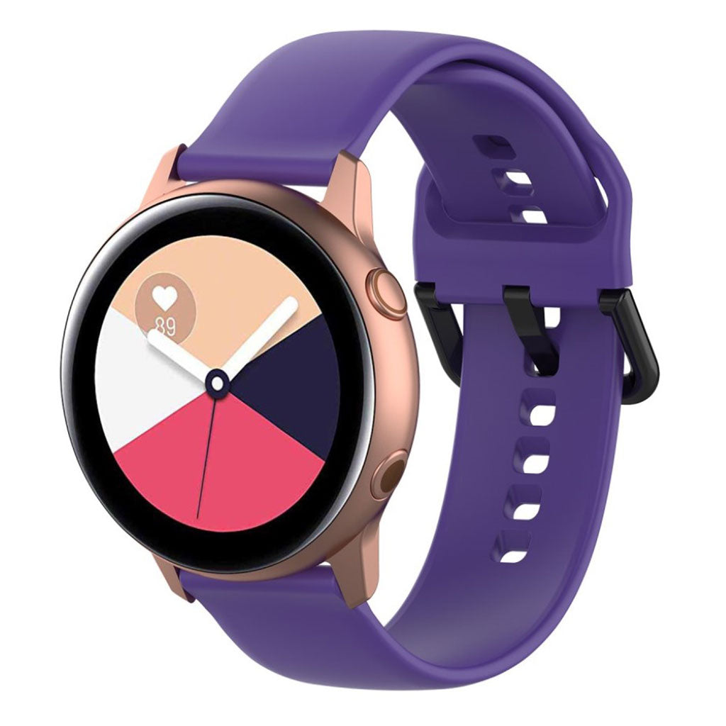 Tidsløst Samsung Galaxy Watch Active Silikone Rem - Lilla#serie_10