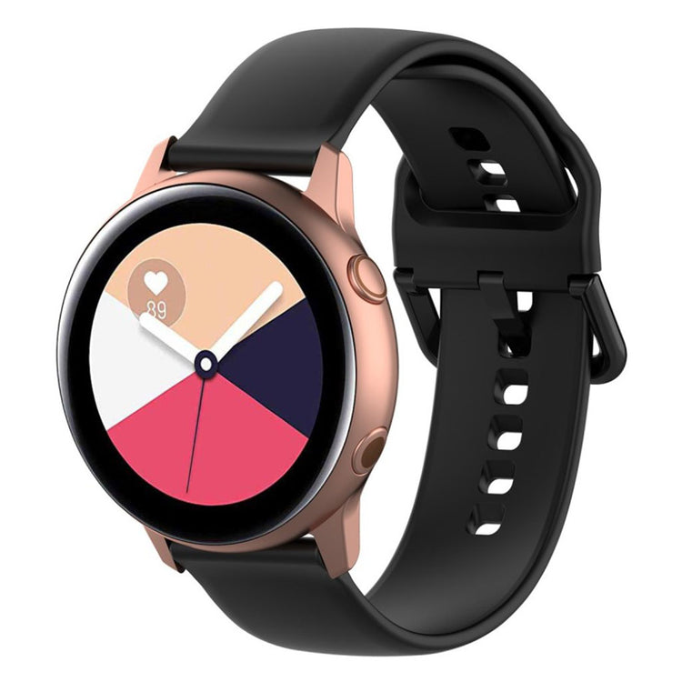 Rigtigt smuk Samsung Galaxy Watch Active Silikone Rem - Sort#serie_1