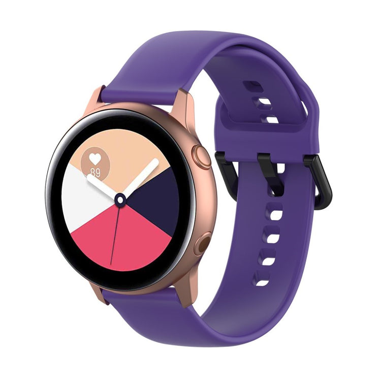 Rigtigt smuk Samsung Galaxy Watch Active Silikone Rem - Lilla#serie_10