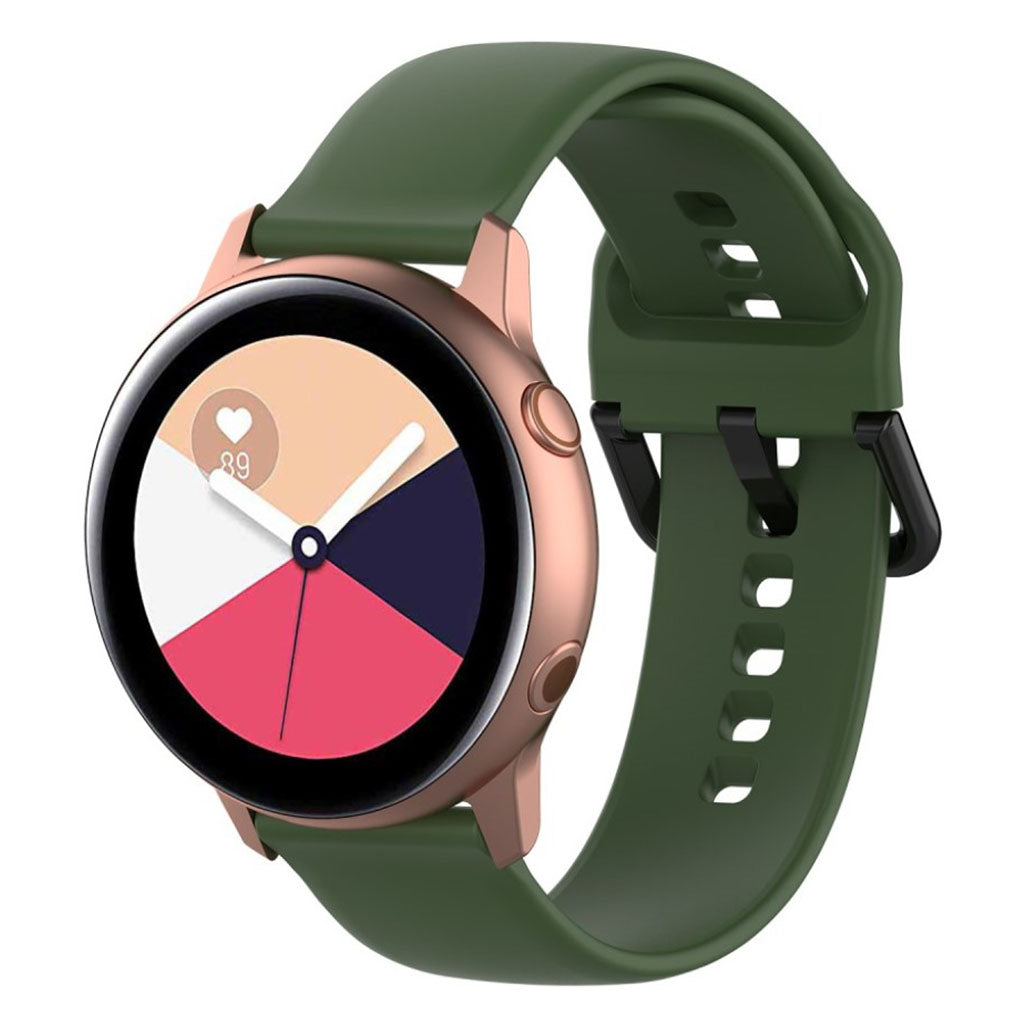 Rigtigt smuk Samsung Galaxy Watch Active Silikone Rem - Grøn#serie_6