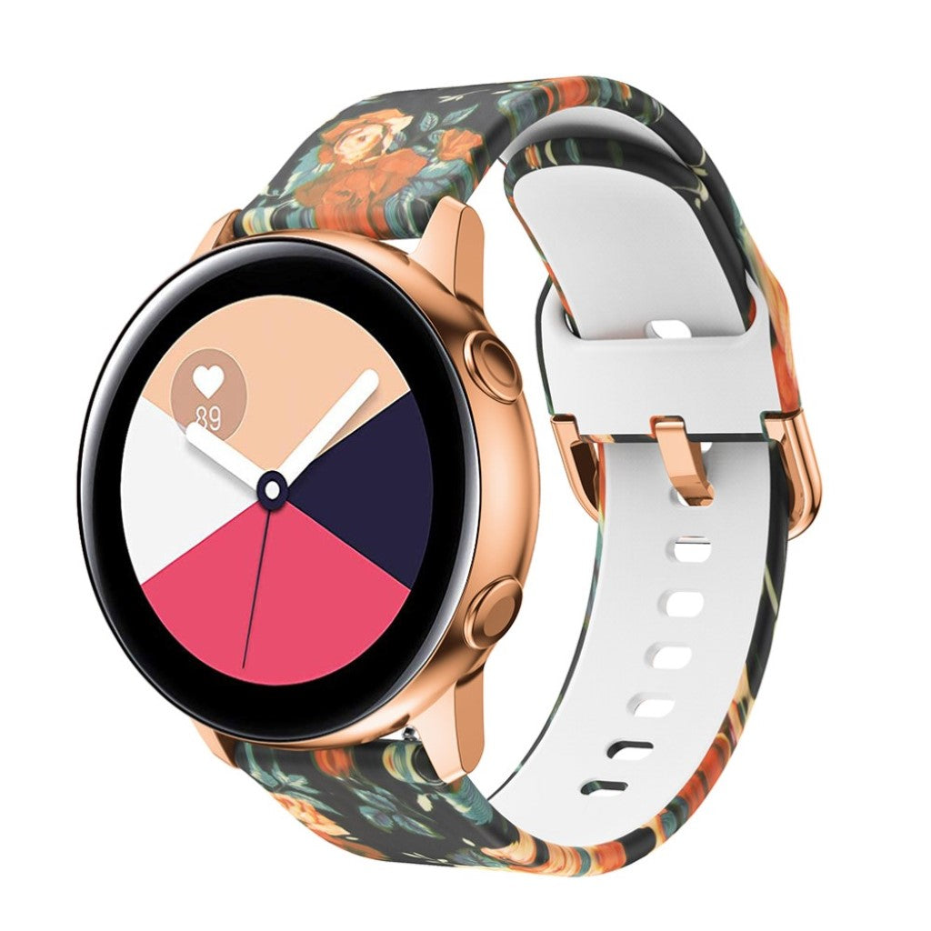 Skøn Samsung Galaxy Watch Active Silikone Rem - Flerfarvet#serie_5