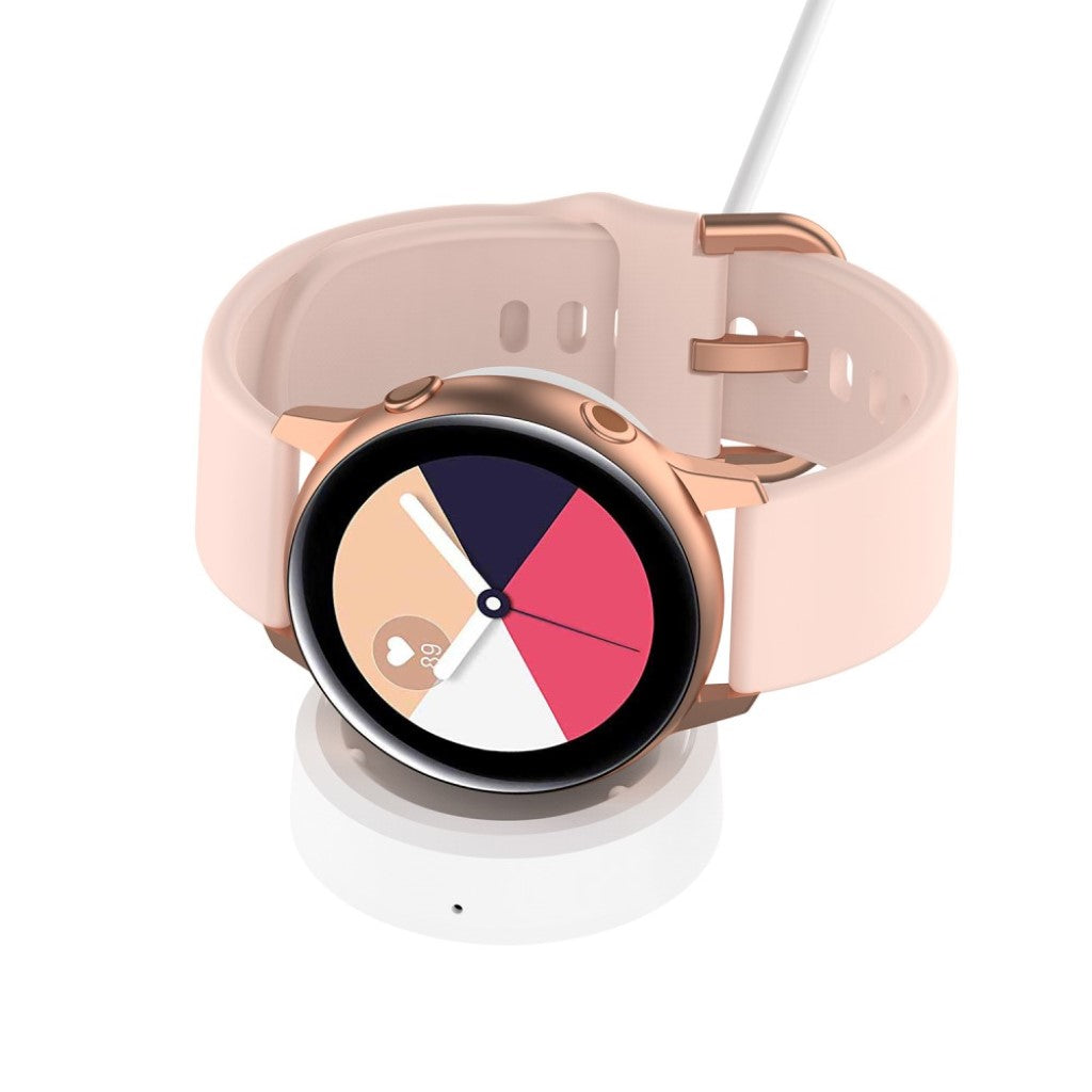 Plastik Samsung Galaxy Watch Active Trådløs   USB Ladestation - Hvid#serie_2