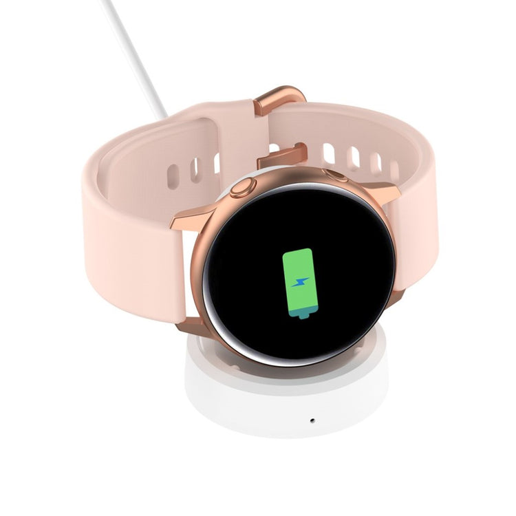 Plastik Samsung Galaxy Watch Active Trådløs   USB Ladestation - Hvid#serie_2