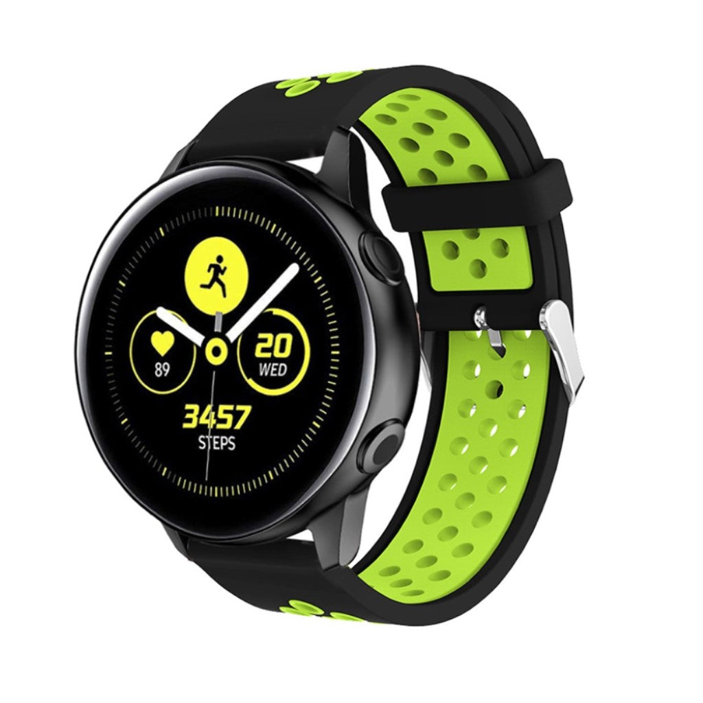 Mega skøn Samsung Galaxy Watch Active Silikone Rem - Sort#serie_1