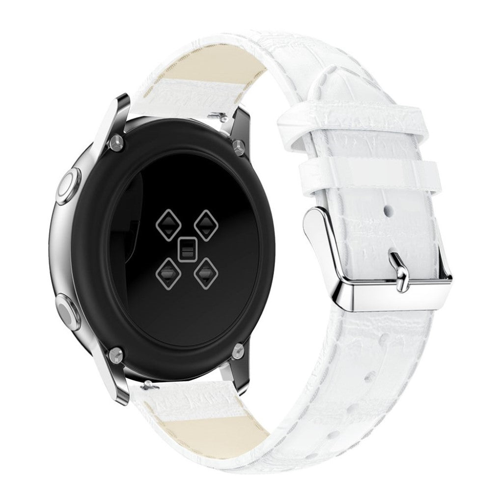 Vildt rart Samsung Galaxy Watch Active Ægte læder Rem - Hvid#serie_2