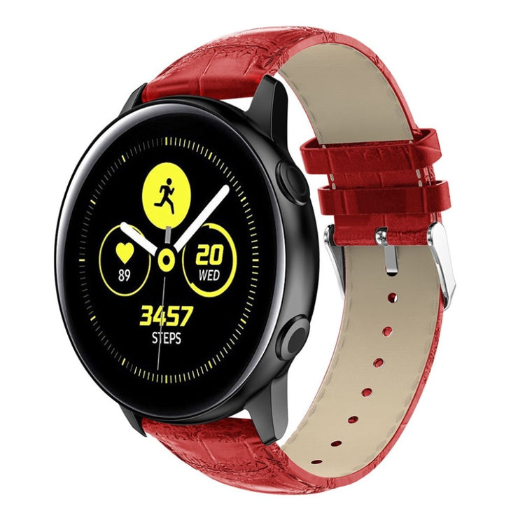 Vildt rart Samsung Galaxy Watch Active Ægte læder Rem - Rød#serie_3