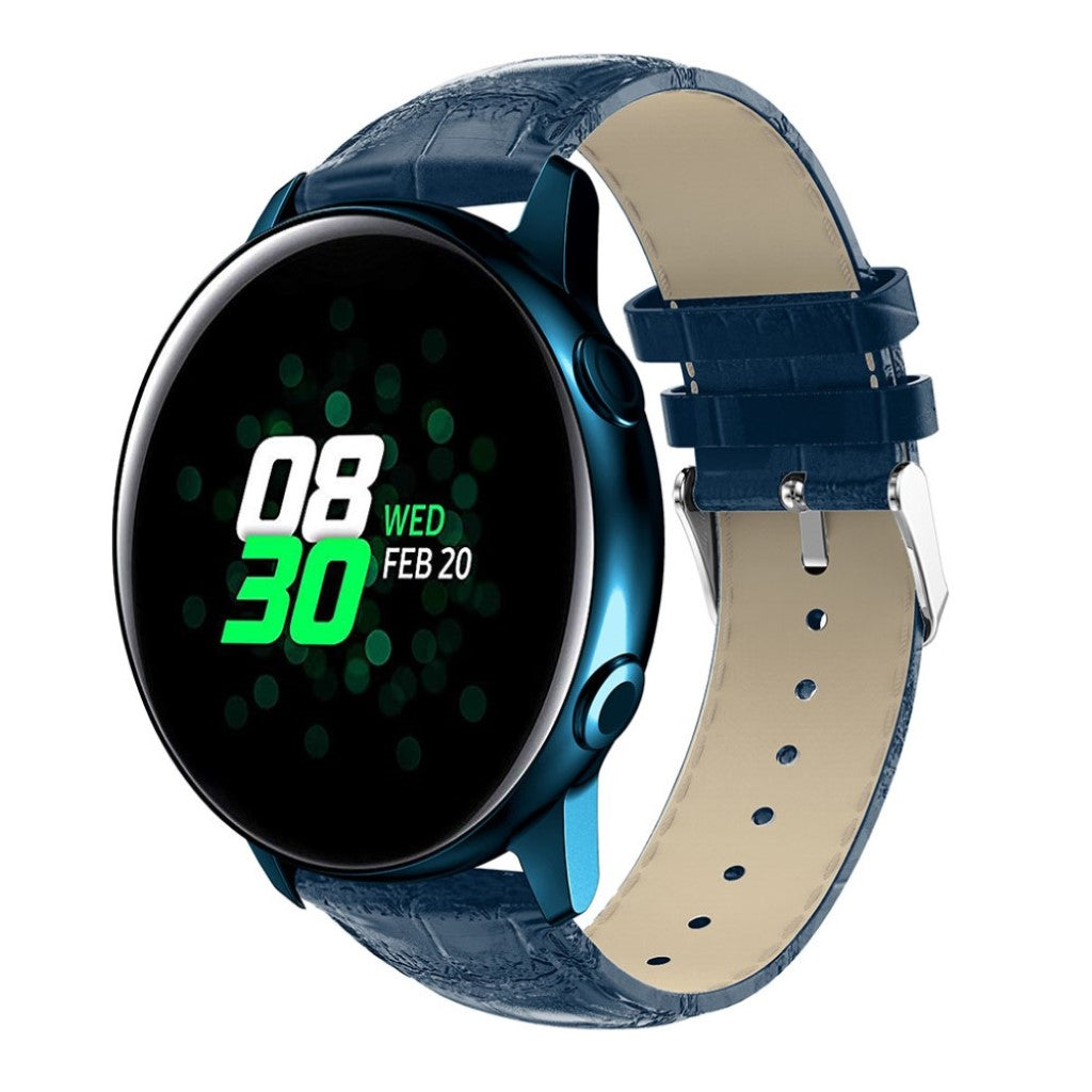 Vildt rart Samsung Galaxy Watch Active Ægte læder Rem - Blå#serie_4