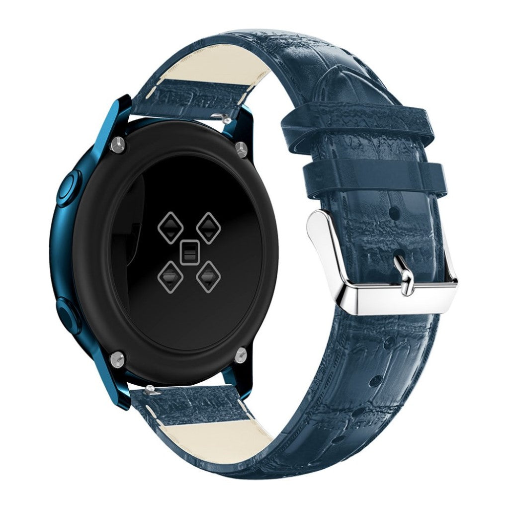 Vildt rart Samsung Galaxy Watch Active Ægte læder Rem - Blå#serie_4