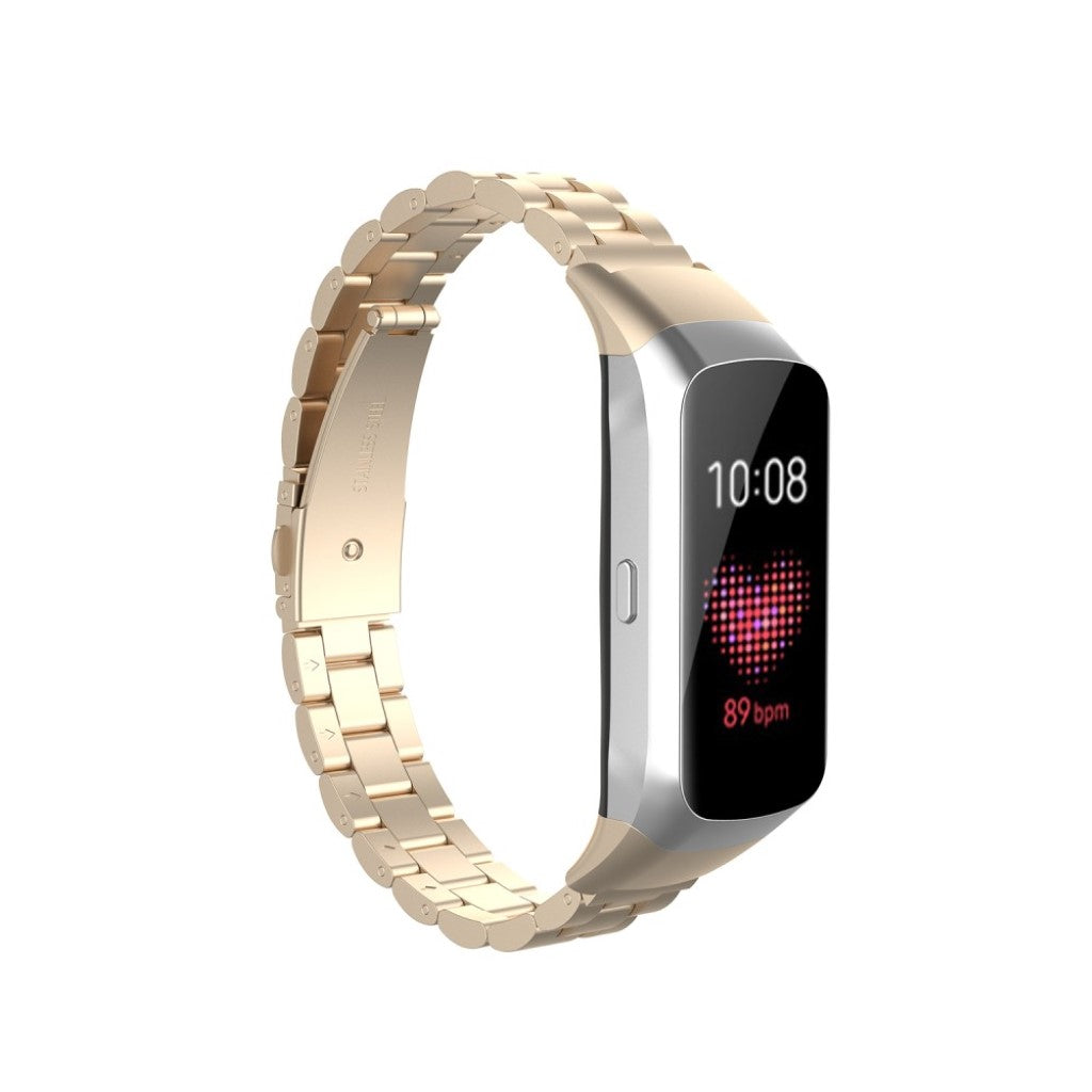 Slidstærk Samsung Galaxy Fit Metal Rem - Guld#serie_4