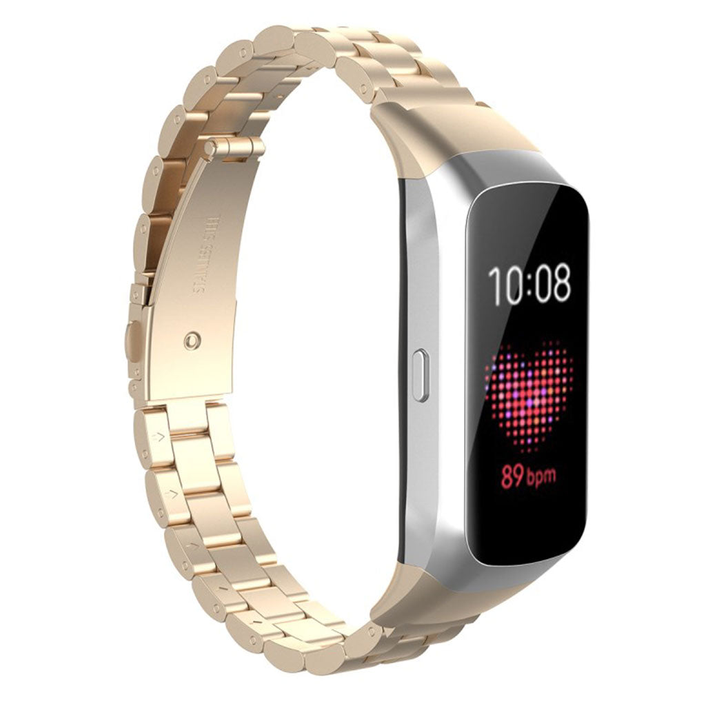 Slidstærk Samsung Galaxy Fit Metal Rem - Guld#serie_4