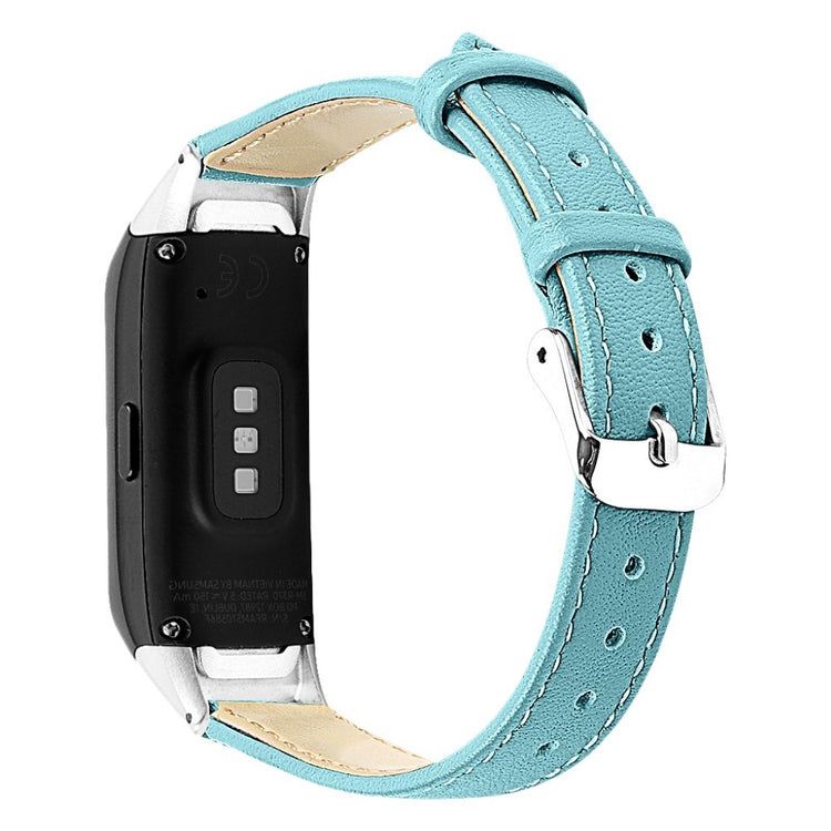 Super holdbart Samsung Galaxy Fit Ægte læder Rem - Blå#serie_13