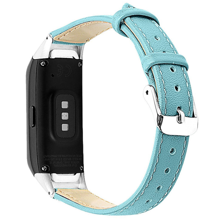 Super holdbart Samsung Galaxy Fit Ægte læder Rem - Blå#serie_13