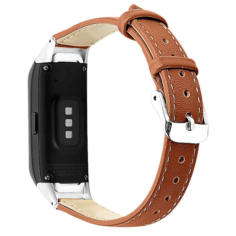 Super holdbart Samsung Galaxy Fit Ægte læder Rem - Brun#serie_15