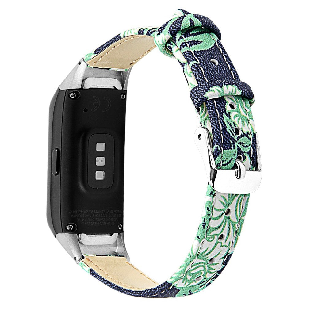 Super holdbart Samsung Galaxy Fit Ægte læder Rem - Grøn#serie_2