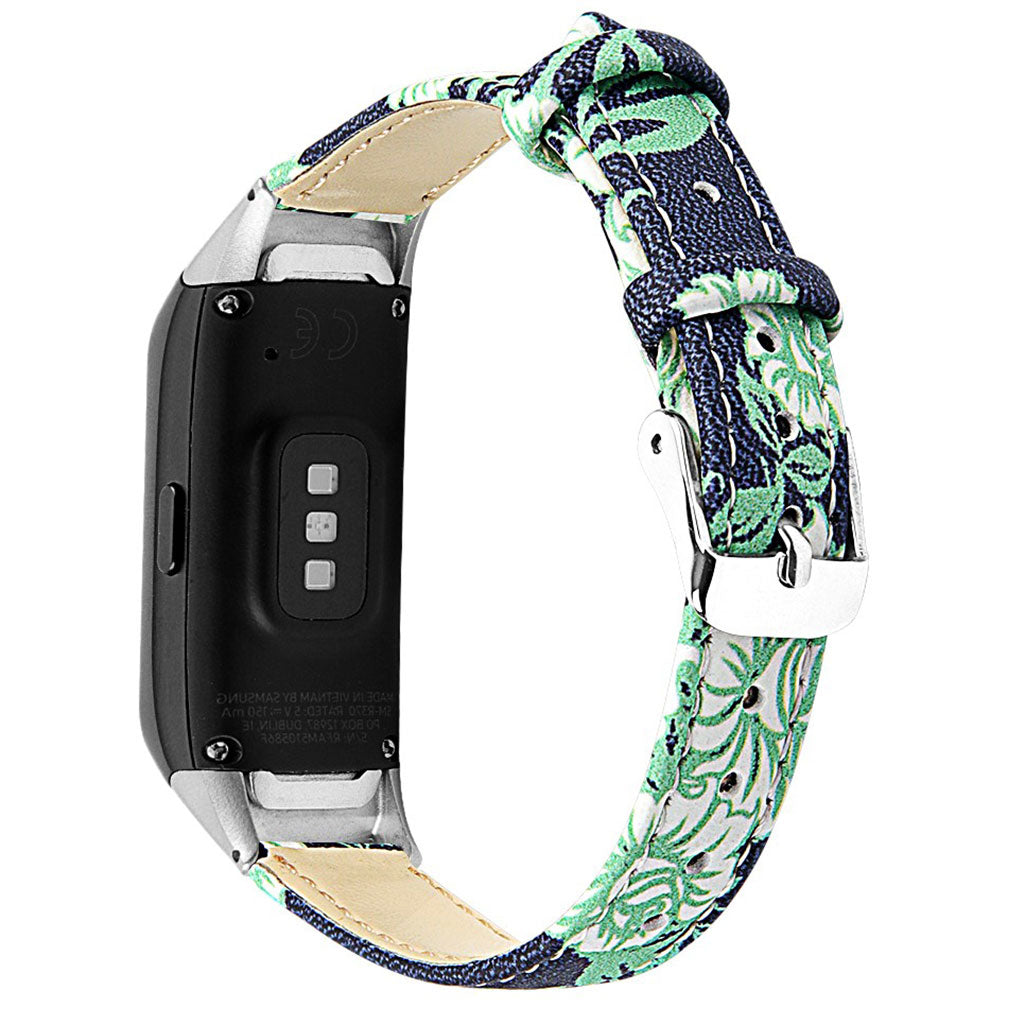 Super holdbart Samsung Galaxy Fit Ægte læder Rem - Grøn#serie_2