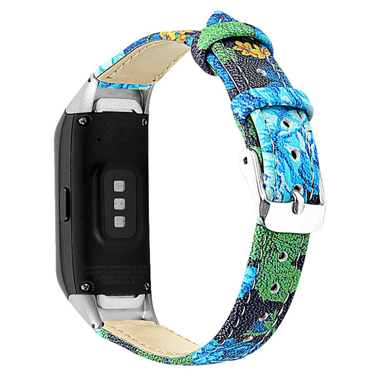 Super holdbart Samsung Galaxy Fit Ægte læder Rem - Blå#serie_5