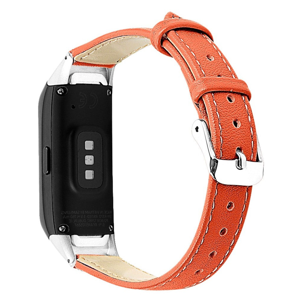 Super holdbart Samsung Galaxy Fit Ægte læder Rem - Orange#serie_7