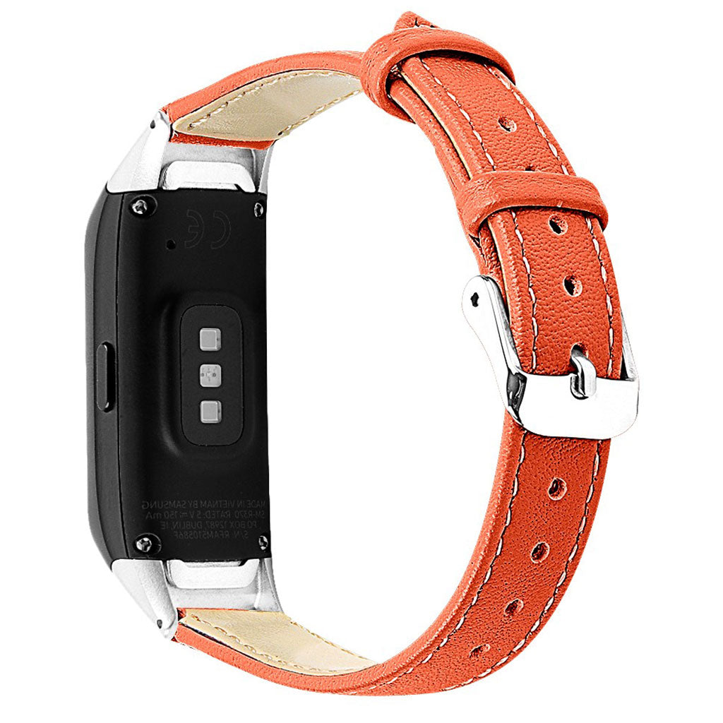 Super holdbart Samsung Galaxy Fit Ægte læder Rem - Orange#serie_7