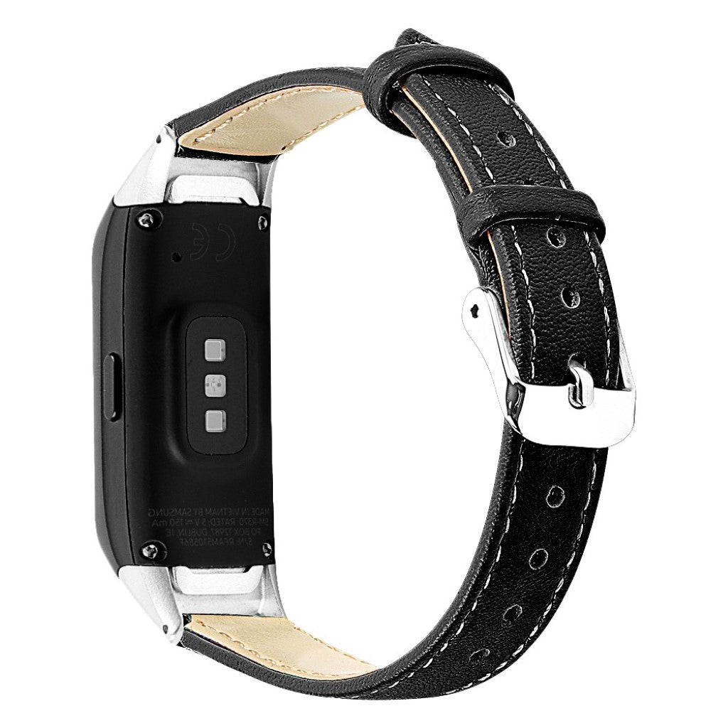 Super holdbart Samsung Galaxy Fit Ægte læder Rem - Sort#serie_9