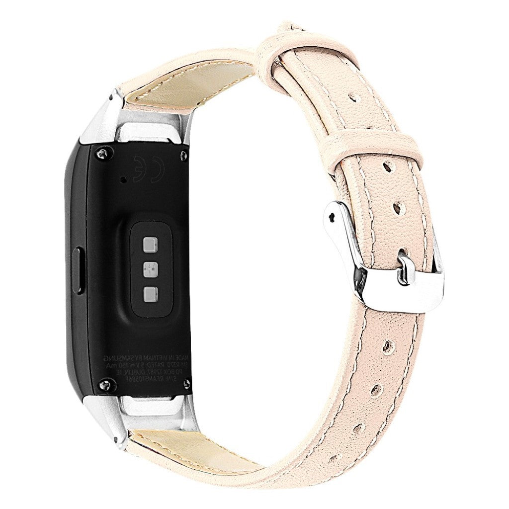 Stilfuld Samsung Galaxy Fit Ægte læder Rem - Beige#serie_14