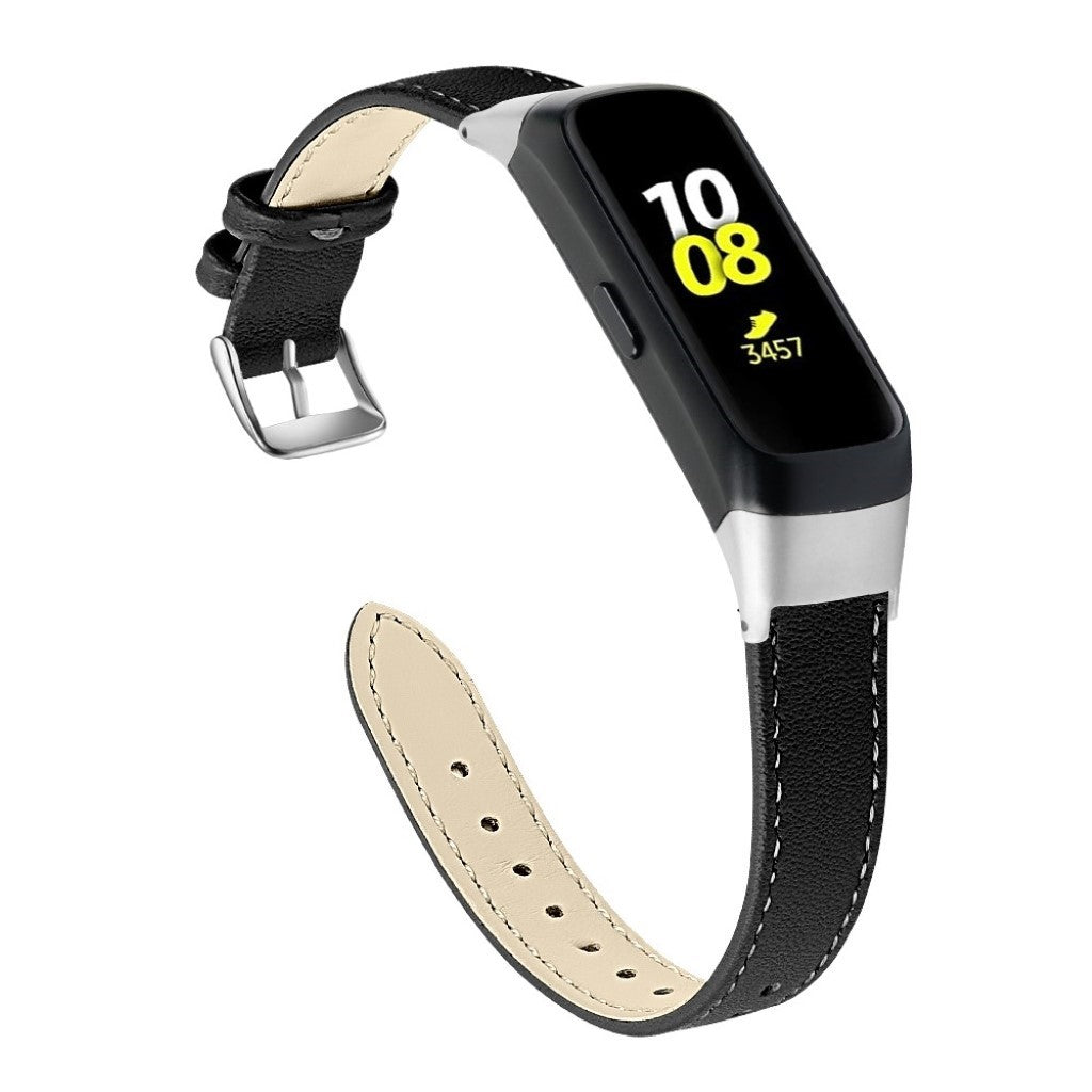 Stilfuld Samsung Galaxy Fit Ægte læder Rem - Sort#serie_9