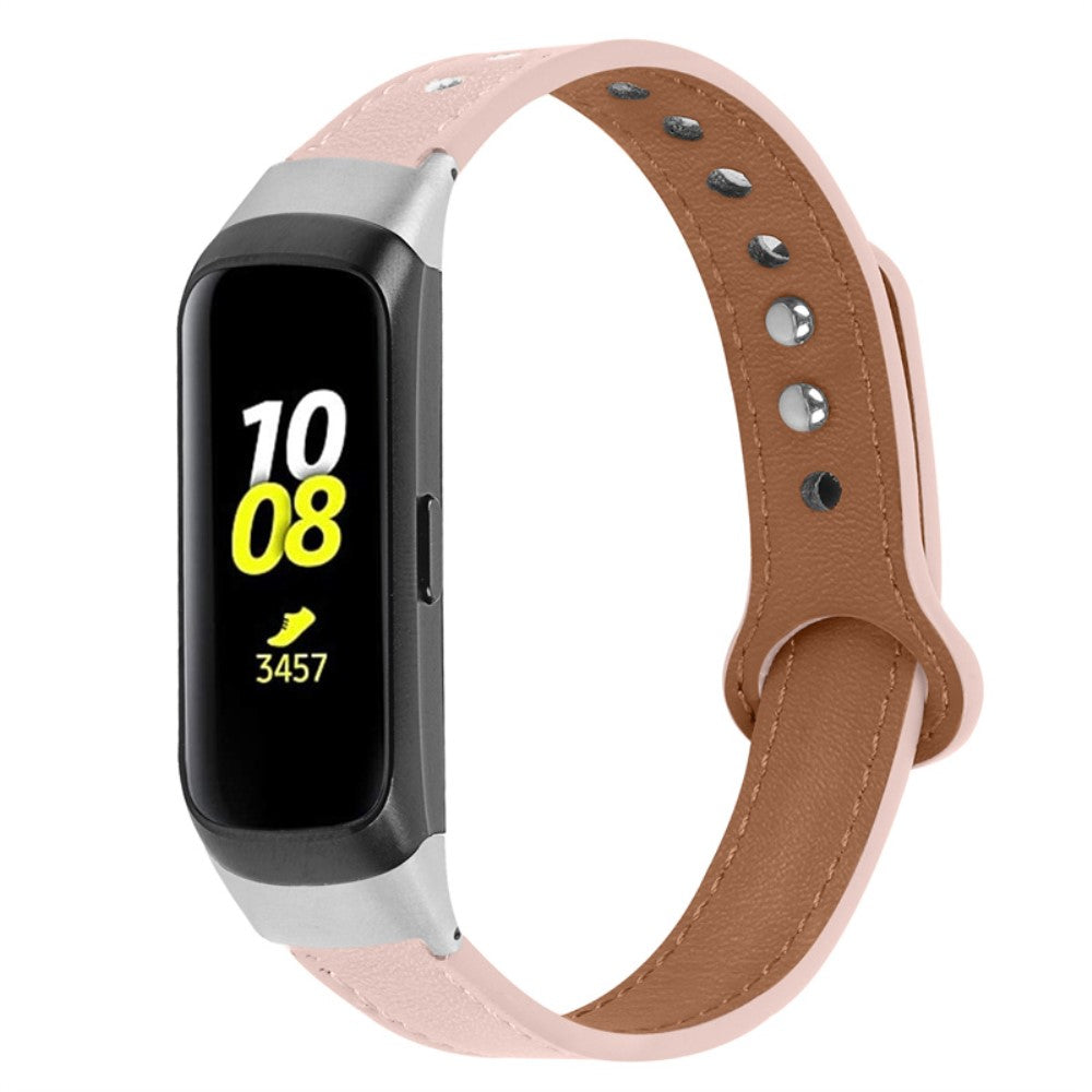 Meget pænt Samsung Galaxy Fit Ægte læder Urrem - Pink#serie_4