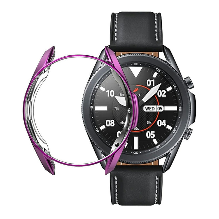 Samsung Galaxy Watch 3 (45mm) Holdbar Silikone Bumper  - Lilla#serie_11