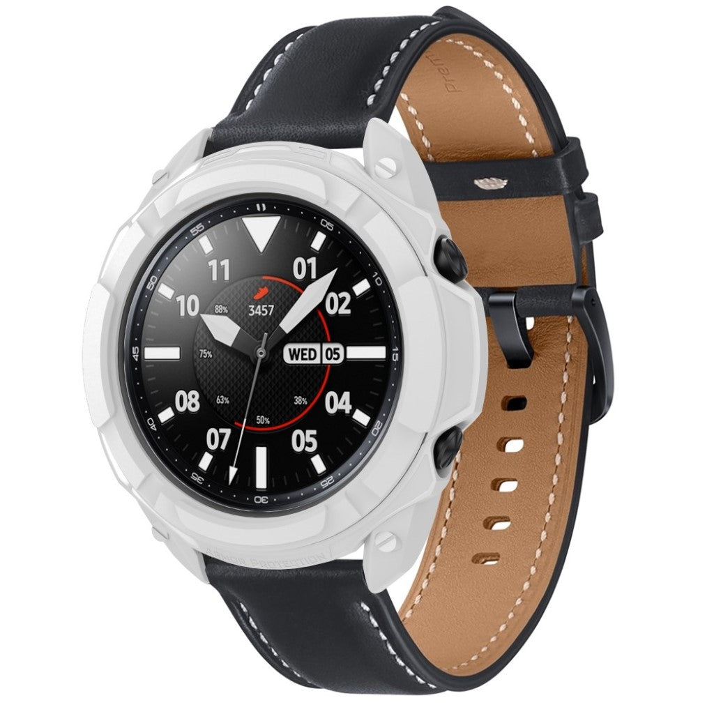 Samsung Galaxy Watch 3 (45mm) Beskyttende Silikone Bumper  - Hvid#serie_1