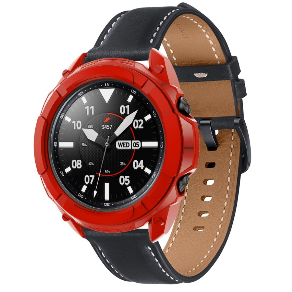 Samsung Galaxy Watch 3 (45mm) Beskyttende Silikone Bumper  - Rød#serie_5