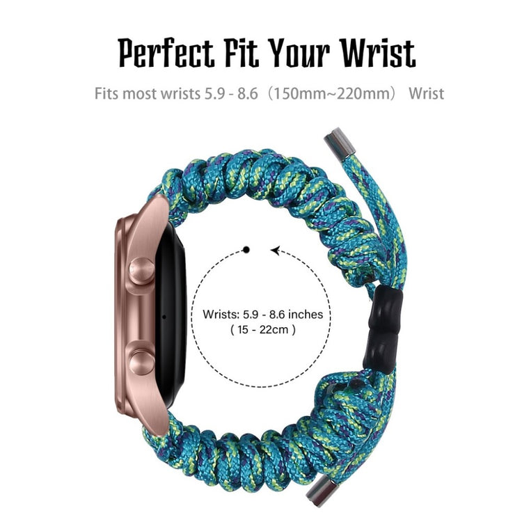 Mega komfortabel Samsung Galaxy Watch 3 (45mm) Nylon Rem - Blå#serie_6