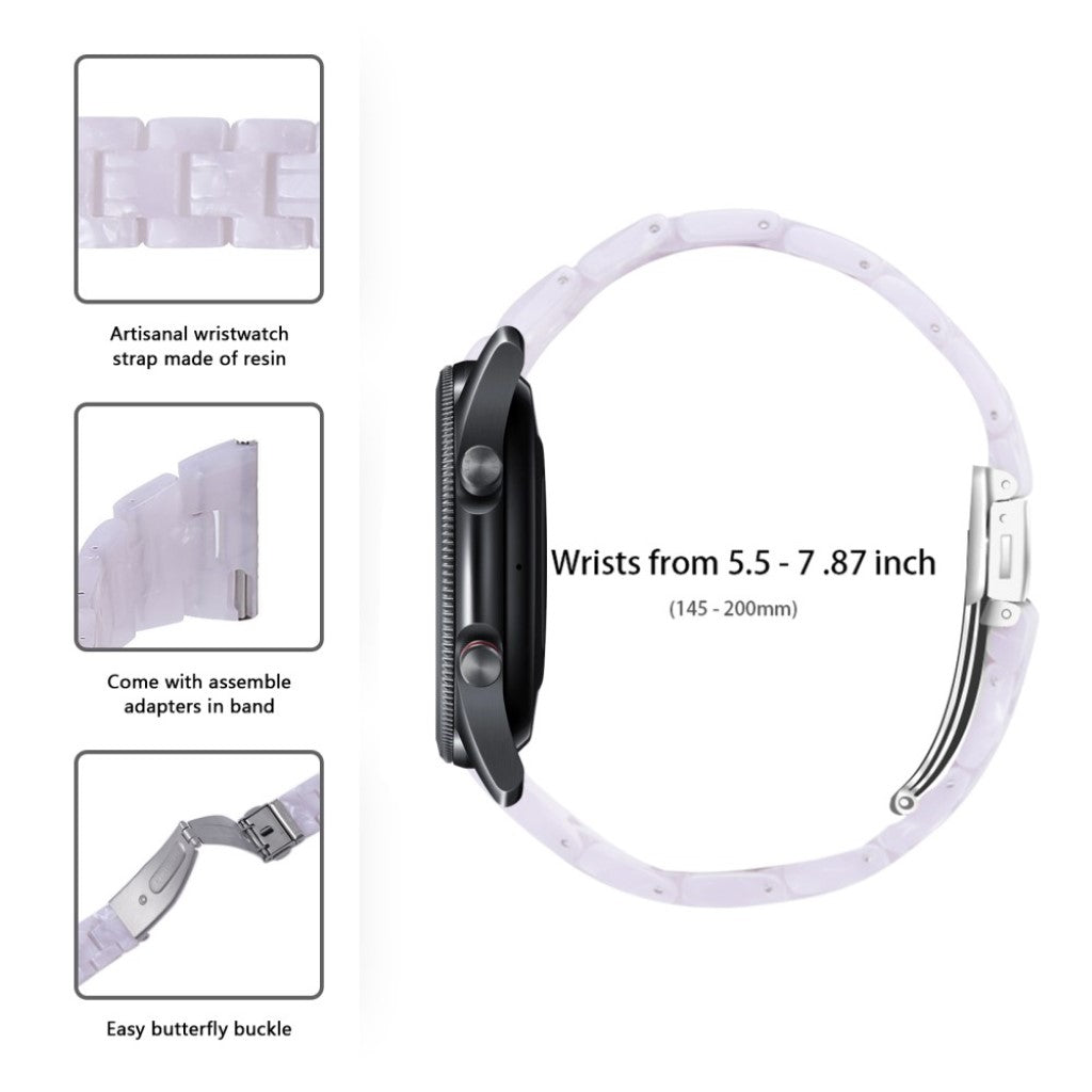 Helt vildt nydelig Samsung Galaxy Watch 3 (45mm)  Rem - Hvid#serie_4